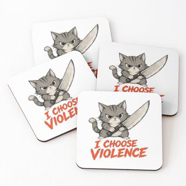 Item preview, I Choose Violence Cat  designed and sold by TheEndDesign.