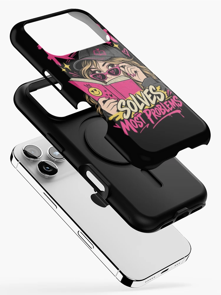 Thumbnail 2 of 4, iPhone Case, Reading Solves Most Problems designed and sold by Noirvasca.
