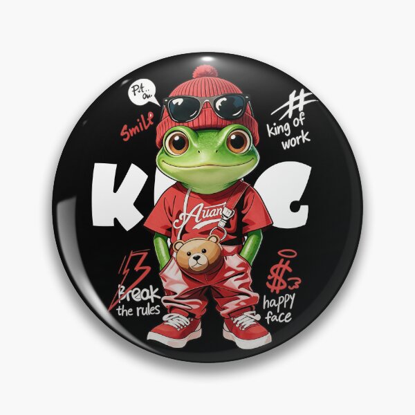 Item preview, Cute Streetwear Frog – Break the Rules Funny Frog Character designed and sold by limos.