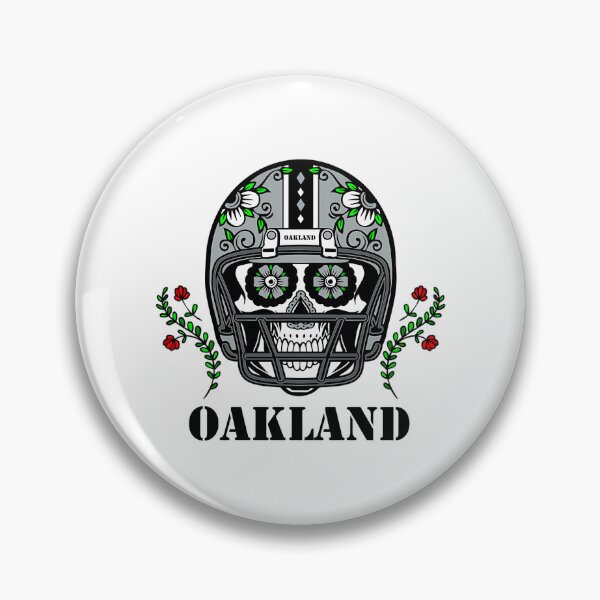 Item preview, Oakland Football Helmet Sugar Skull Day Of The Dead designed and sold by schube-rtrenda.