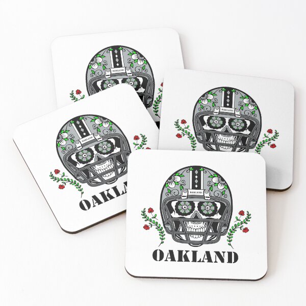 Item preview, Oakland Football Helmet Sugar Skull Day Of The Dead designed and sold by schube-rtrenda.