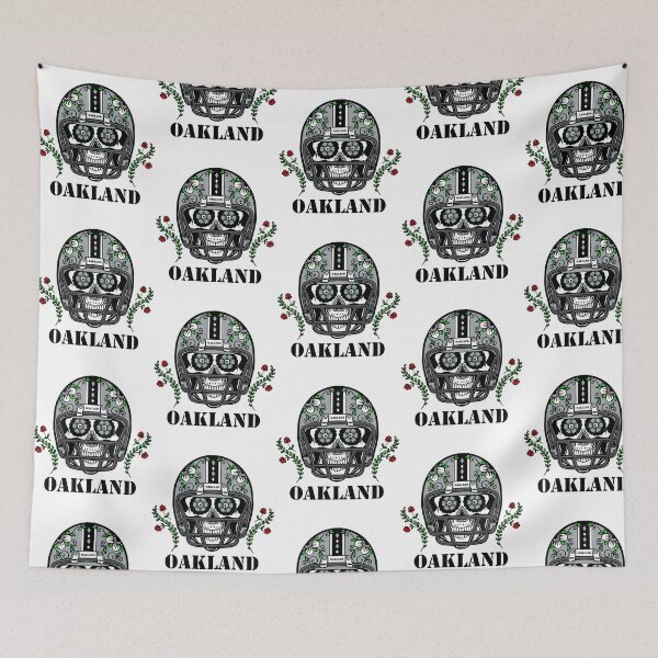 Item preview, Oakland Football Helmet Sugar Skull Day Of The Dead designed and sold by schube-rtrenda.