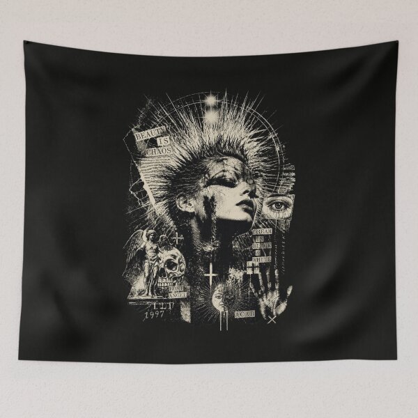 Item preview, Beauty Is Chaos Gothic Punk Collage designed and sold by ERODED SELF.