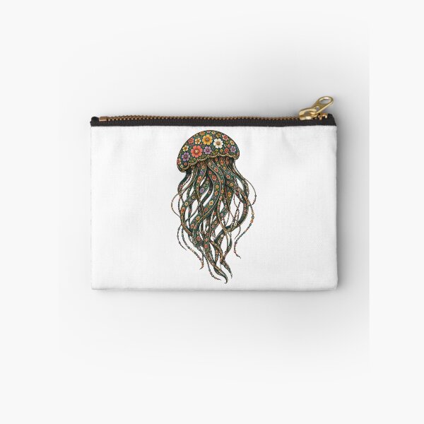 Item preview, Colorful Floral Jellyfish | Ocean Floral Art Collection designed and sold by Zaru Art Studio.