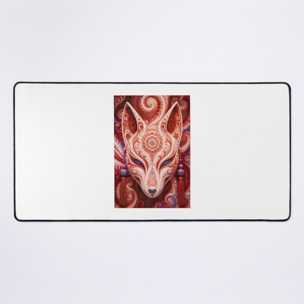 Item preview, Mandala Kitsune Mask: Japanese Fox Spirit Sacred Geometry Art LIMITED EDITION designed and sold by Geraldo Gonzalez.