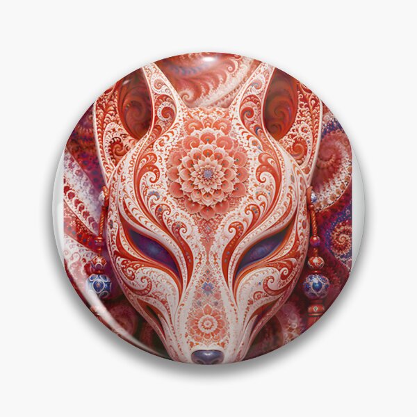 Item preview, Mandala Kitsune Mask: Japanese Fox Spirit Sacred Geometry Art LIMITED EDITION designed and sold by Geraldo Gonzalez.