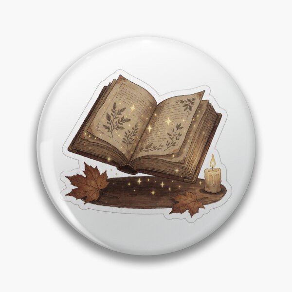 Item preview, Antique Open Spellbook – Dark Academia Witchy Sticker designed and sold by AillustriaAK.