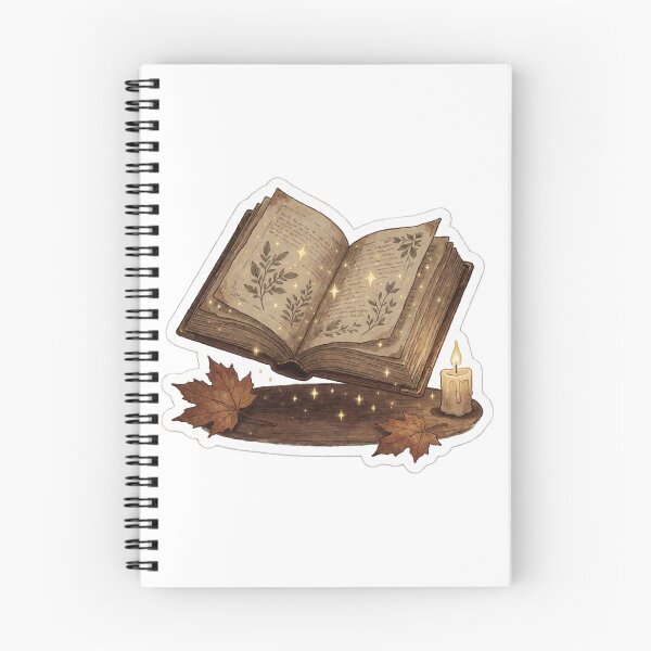 Item preview, Antique Open Spellbook – Dark Academia Witchy Sticker designed and sold by AillustriaAK.