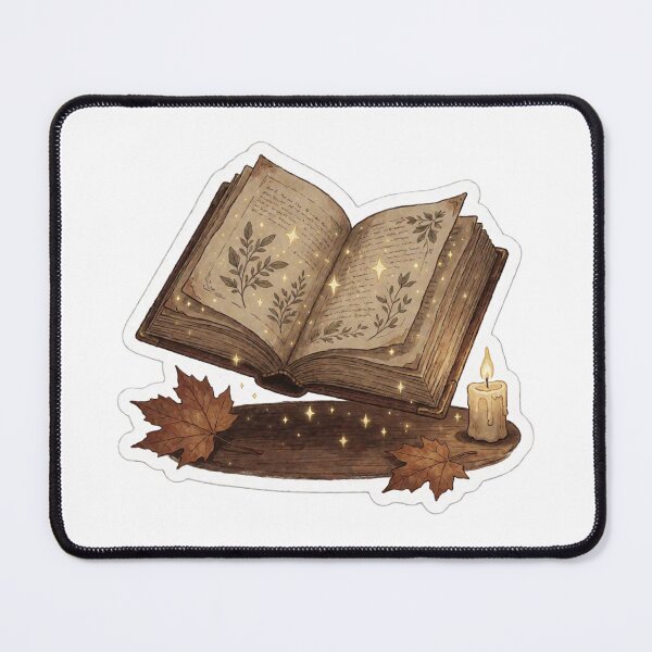 Item preview, Antique Open Spellbook – Dark Academia Witchy Sticker designed and sold by AillustriaAK.