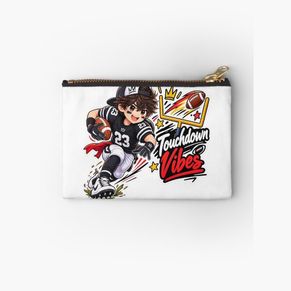 Item preview, Touchdown Vibes Football Anime Boy Sticker | Cute American Football Sports Sticker designed and sold by Genzfirevibes.