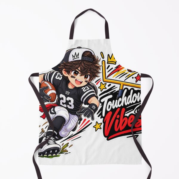 Item preview, Touchdown Vibes Football Anime Boy Sticker | Cute American Football Sports Sticker designed and sold by Genzfirevibes.