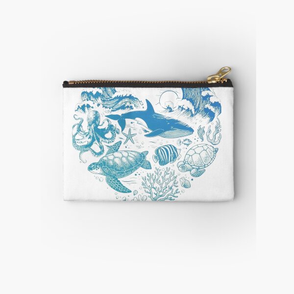 Item preview, Ocean Life Underwater Waves – Marine Animals Sea Turtle Dolphin Octopus designed and sold by 4U---Store.