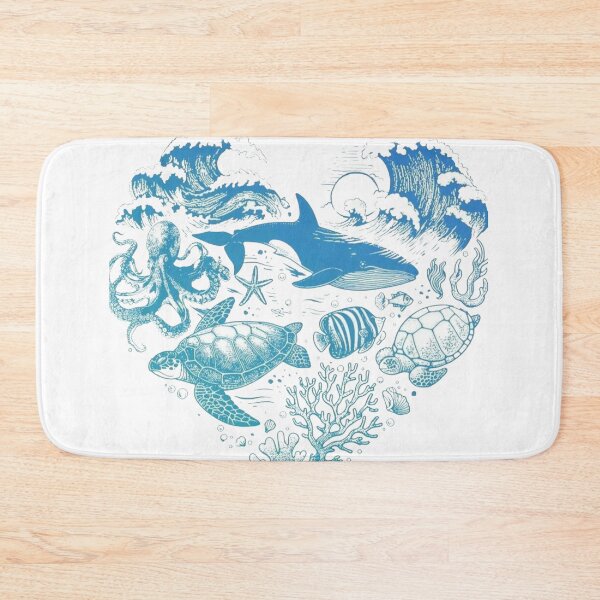 Item preview, Ocean Life Underwater Waves – Marine Animals Sea Turtle Dolphin Octopus designed and sold by 4U---Store.