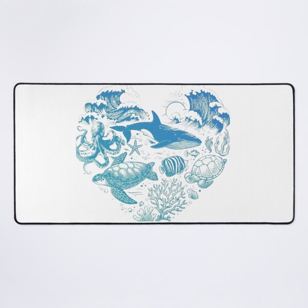 Item preview, Ocean Life Underwater Waves – Marine Animals Sea Turtle Dolphin Octopus designed and sold by 4U---Store.