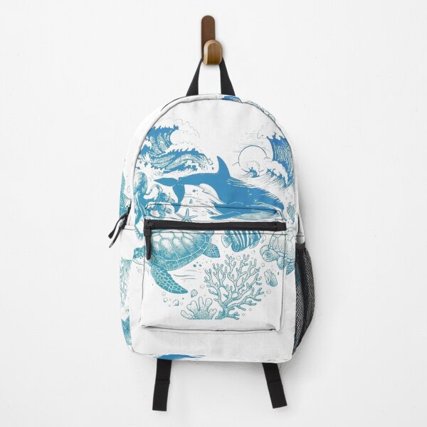Item preview, Ocean Life Underwater Waves – Marine Animals Sea Turtle Dolphin Octopus designed and sold by 4U---Store.