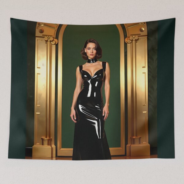 Item preview, Black Latex Dress – Gothic Glamour Fashion designed and sold by Magic-Reality.