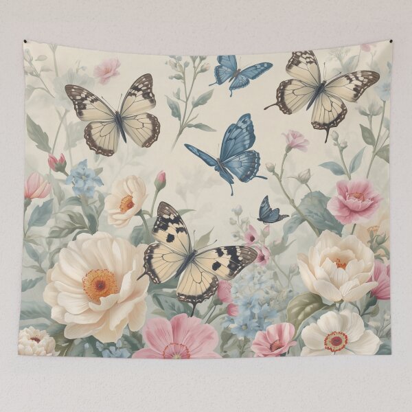 Aperçu de l'œuvre Soft Butterfly Pattern – Gentle Pastel Seamless Design for Kids & Decor créée et vendue par Art70shop.