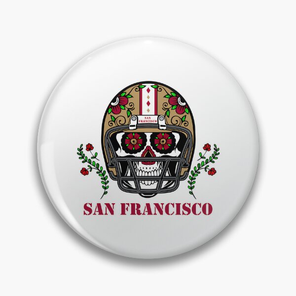 Item preview, San Francisco Football Helmet Sugar Skull Day Of The Dead designed and sold by schube-rtrenda.
