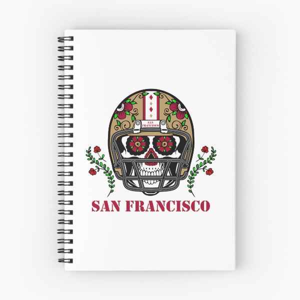 Item preview, San Francisco Football Helmet Sugar Skull Day Of The Dead designed and sold by schube-rtrenda.