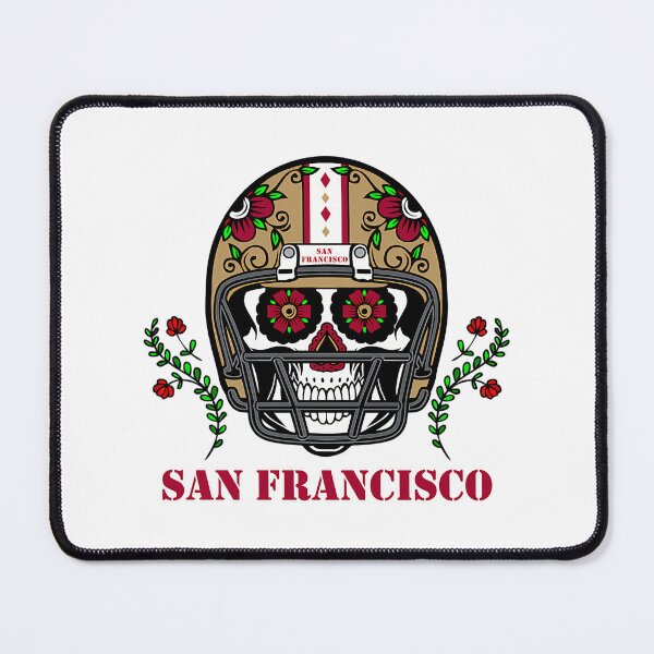 Item preview, San Francisco Football Helmet Sugar Skull Day Of The Dead designed and sold by schube-rtrenda.