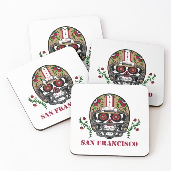 Item preview, San Francisco Football Helmet Sugar Skull Day Of The Dead designed and sold by schube-rtrenda.
