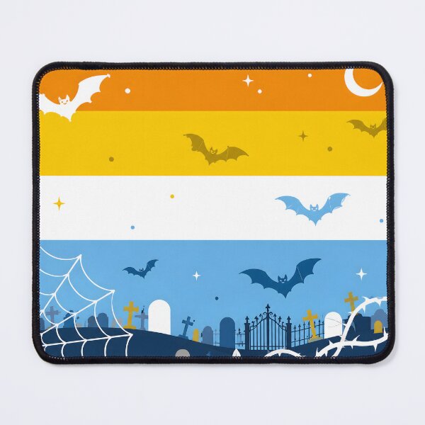 Item preview, Spooky AroAce Pride Flag Halloween Graveyard Bats Aesthetic designed and sold by Travelslightly.