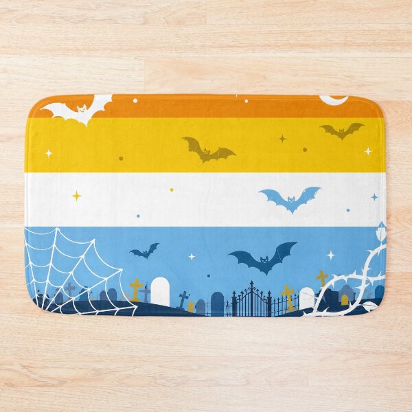 Item preview, Spooky AroAce Pride Flag Halloween Graveyard Bats Aesthetic designed and sold by Travelslightly.