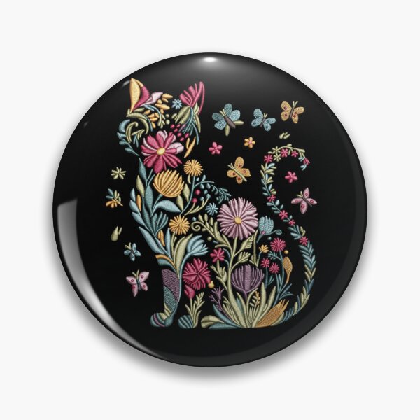 Item preview, Wildflower Cat Nature Lover Cat Lover Gift Floral Cat Animal Lover Gift designed and sold by Thread&Fable.