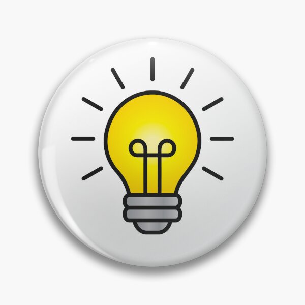 Item preview, Bright Yellow Light Bulb Idea Icon designed and sold by VectorForge Studio.