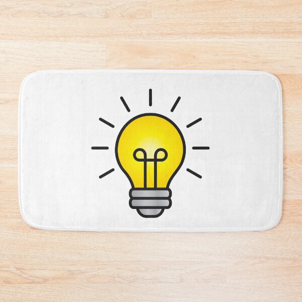 Item preview, Bright Yellow Light Bulb Idea Icon designed and sold by VectorForge Studio.