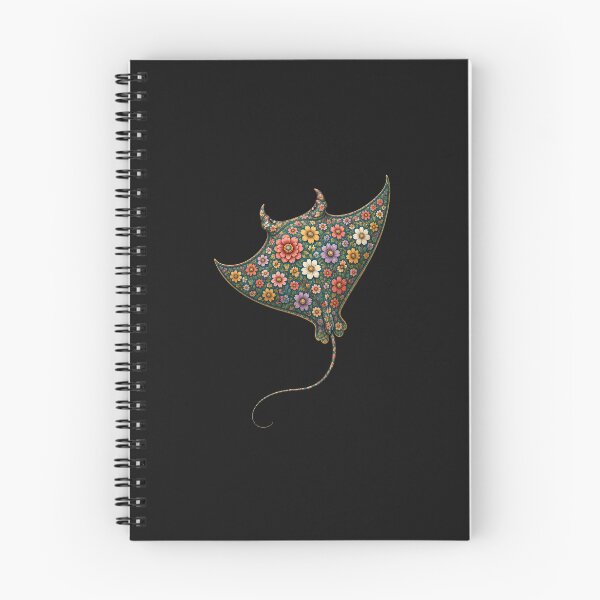 Item preview, Colorful Floral Manta Ray | Ocean Floral Art Collection designed and sold by Zaru Art Studio.
