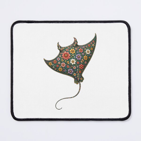 Item preview, Colorful Floral Manta Ray | Ocean Floral Art Collection designed and sold by Zaru Art Studio.