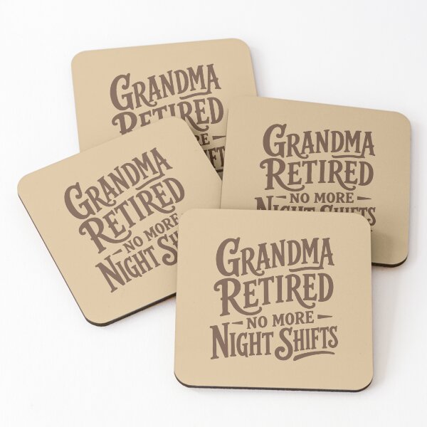 Item preview, Grandma Retired — No More Night Shifts — Nurse Retirement Gift Grandma | RN Night Shift Pillow designed and sold by KiwyStudio.