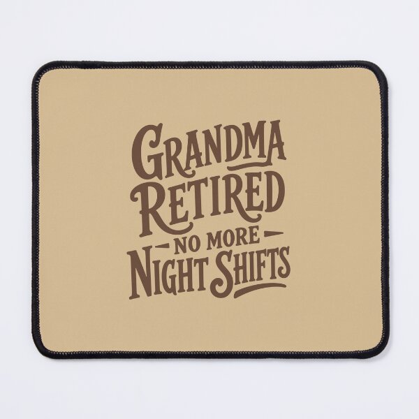 Item preview, Grandma Retired — No More Night Shifts — Nurse Retirement Gift Grandma | RN Night Shift Pillow designed and sold by KiwyStudio.