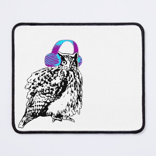 Item preview, Chillin - Black and White Owl with Headphones/Earmuffs designed and sold by LittleMissTyne.