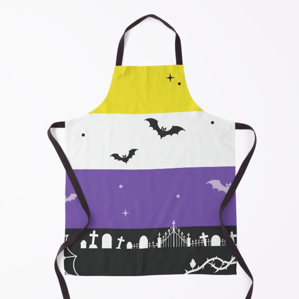 Item preview, Spooky Nonbinary Pride Flag Halloween Graveyard Bats Aesthetic designed and sold by Travelslightly.