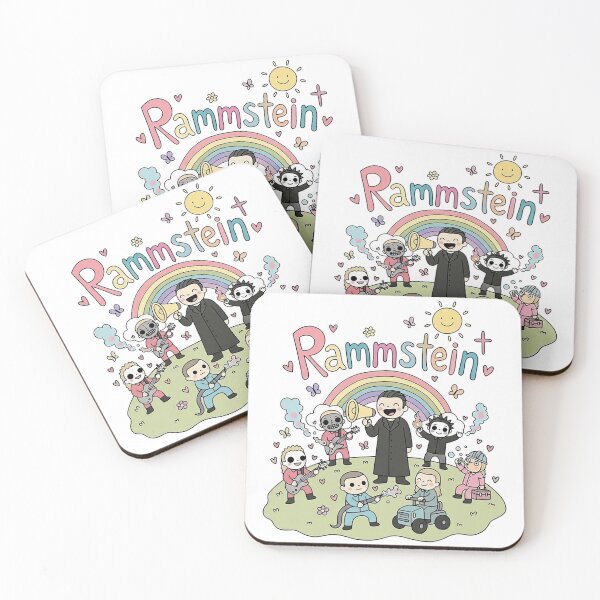 Item preview, Cute Cartoon Rammstein Band Rainbow Kawaii Fan Art designed and sold by Ivoryze.