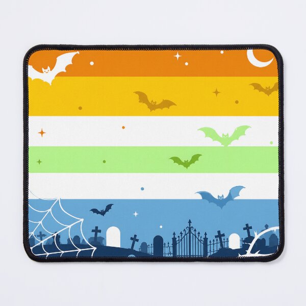 Item preview, Spooky AroAce Agender Pride Flag Halloween Graveyard Bats Aesthetic designed and sold by Travelslightly.