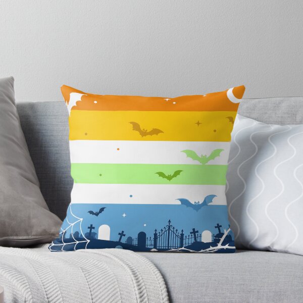 Item preview, Spooky AroAce Agender Pride Flag Halloween Graveyard Bats Aesthetic designed and sold by Travelslightly.
