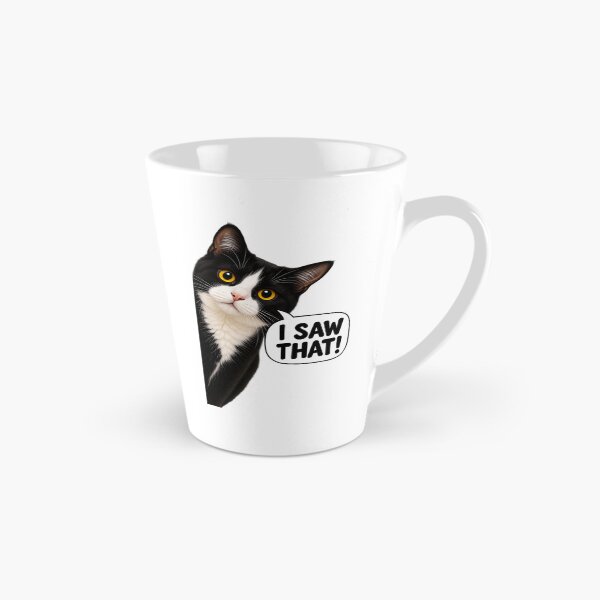 Item preview, I Saw That Funny Black and White Cat Meme – Sarcastic Cat Lover Design designed and sold by TeehMeow.