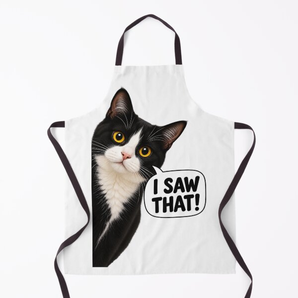 Item preview, I Saw That Funny Black and White Cat Meme – Sarcastic Cat Lover Design designed and sold by TeehMeow.