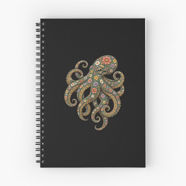 Item preview, Colorful Floral Octopus | Ocean Floral Art Collection designed and sold by Zaru Art Studio.