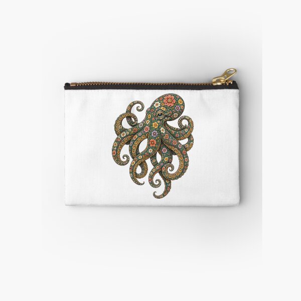 Item preview, Colorful Floral Octopus | Ocean Floral Art Collection designed and sold by Zaru Art Studio.