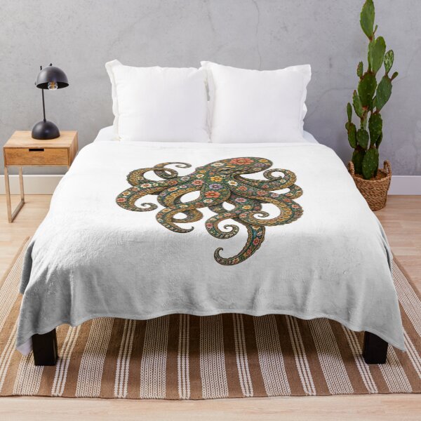 Item preview, Colorful Floral Octopus | Ocean Floral Art Collection designed and sold by Zaru Art Studio.