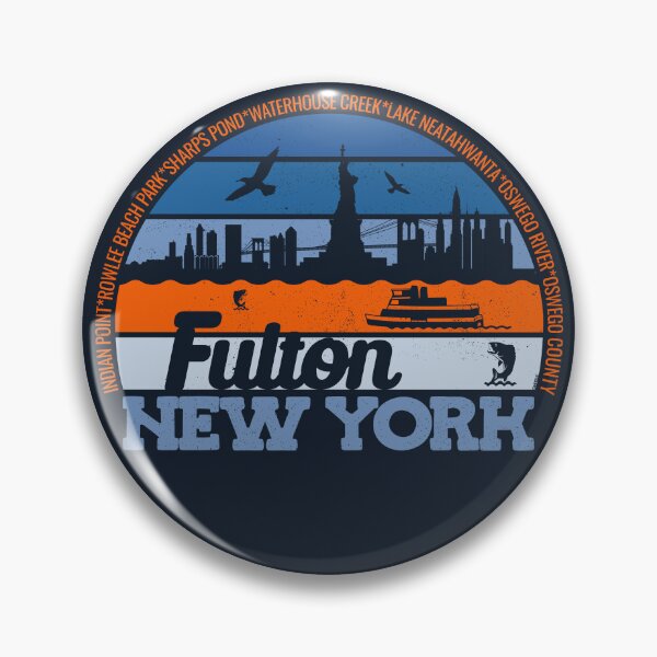 Item preview, Fulton New York Sunset Retro Vintage Local Pride Logo designed and sold by CRHPOD20.