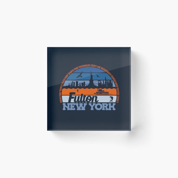 Item preview, Fulton New York Sunset Retro Vintage Local Pride Logo designed and sold by CRHPOD20.
