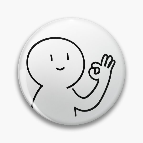 Item preview, Cute Cartoon Character OK Hand Sign designed and sold by     Fatma Creates.