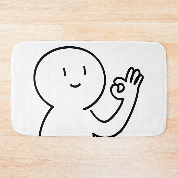 Item preview, Cute Cartoon Character OK Hand Sign designed and sold by     Fatma Creates.