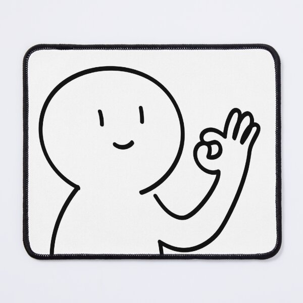Item preview, Cute Cartoon Character OK Hand Sign designed and sold by Fatma Creates.