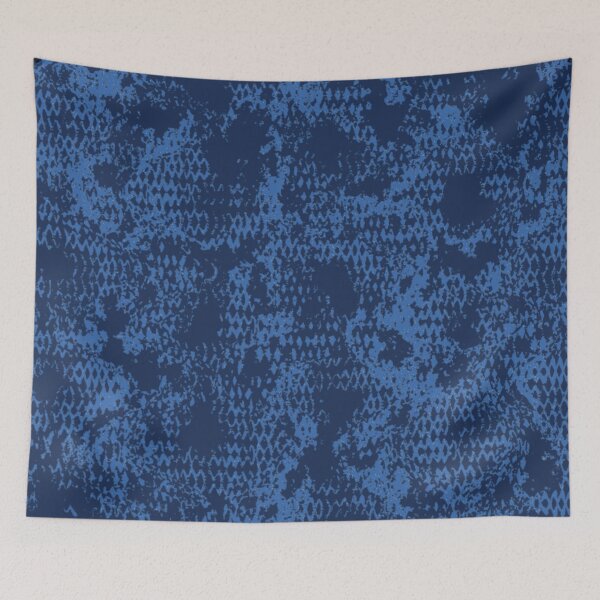 Item preview, Modern Distressed Python Print Pattern | Dark Blue designed and sold by Frohyou.